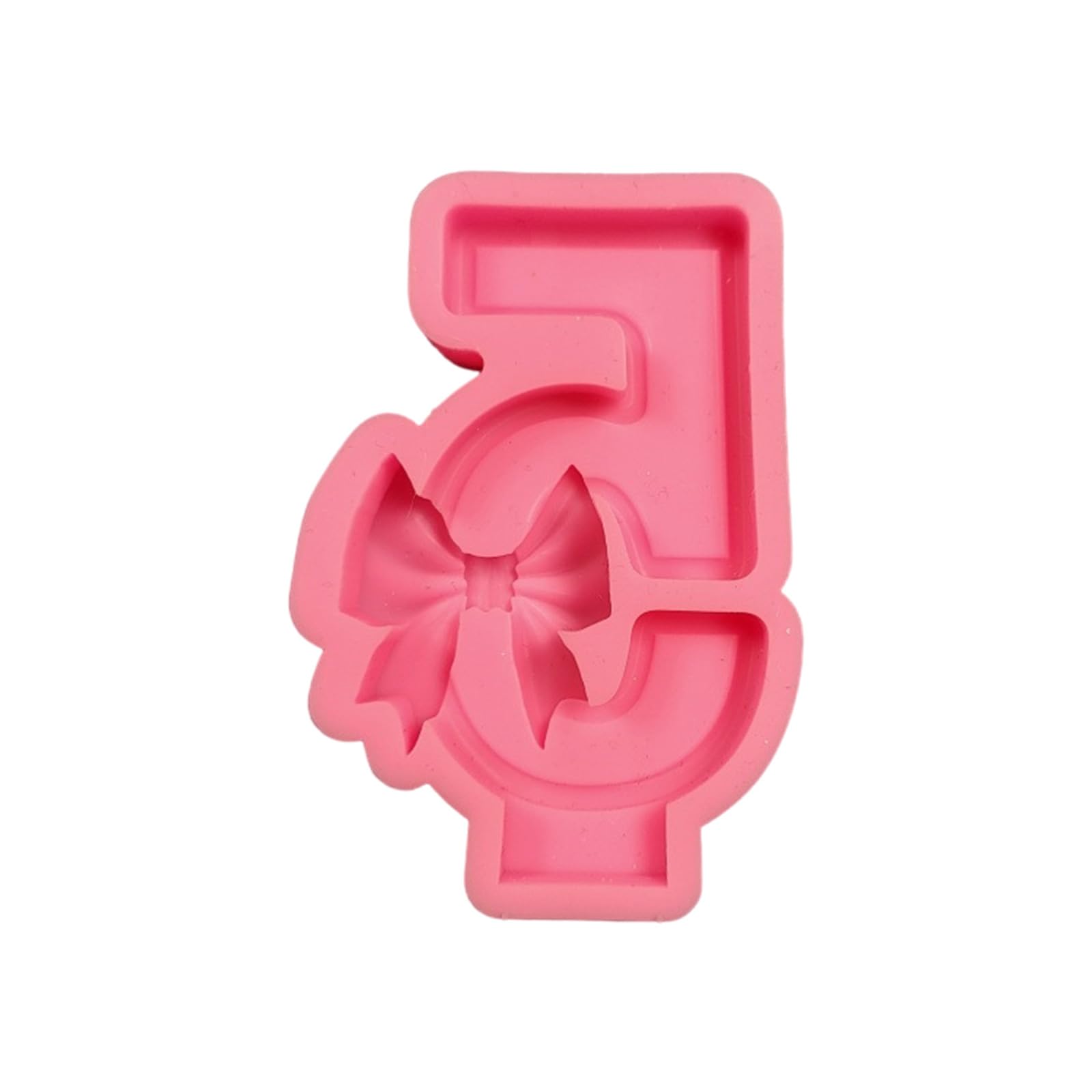 Alksubbm Silicone Molds Bowknot Number Baking Epoxy Resin Mold Birthday Castings Craft Supplies Bowknot Number Silicone Birthday Epoxy Resin Decoration