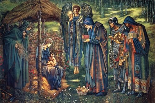 Impression sur toile l'étoile de Bethléem Burne-Jones déco murale salon 60x90
