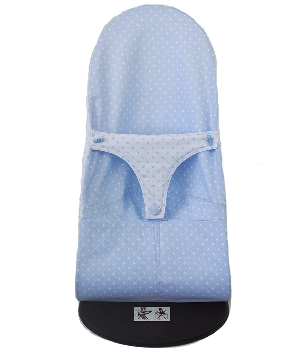 Housse réversible pour transat BabyBjörn Balance et Balance Soft. Plusieurs modèlles et couleurs disponibles. (Étoiles Bleu Ciel)