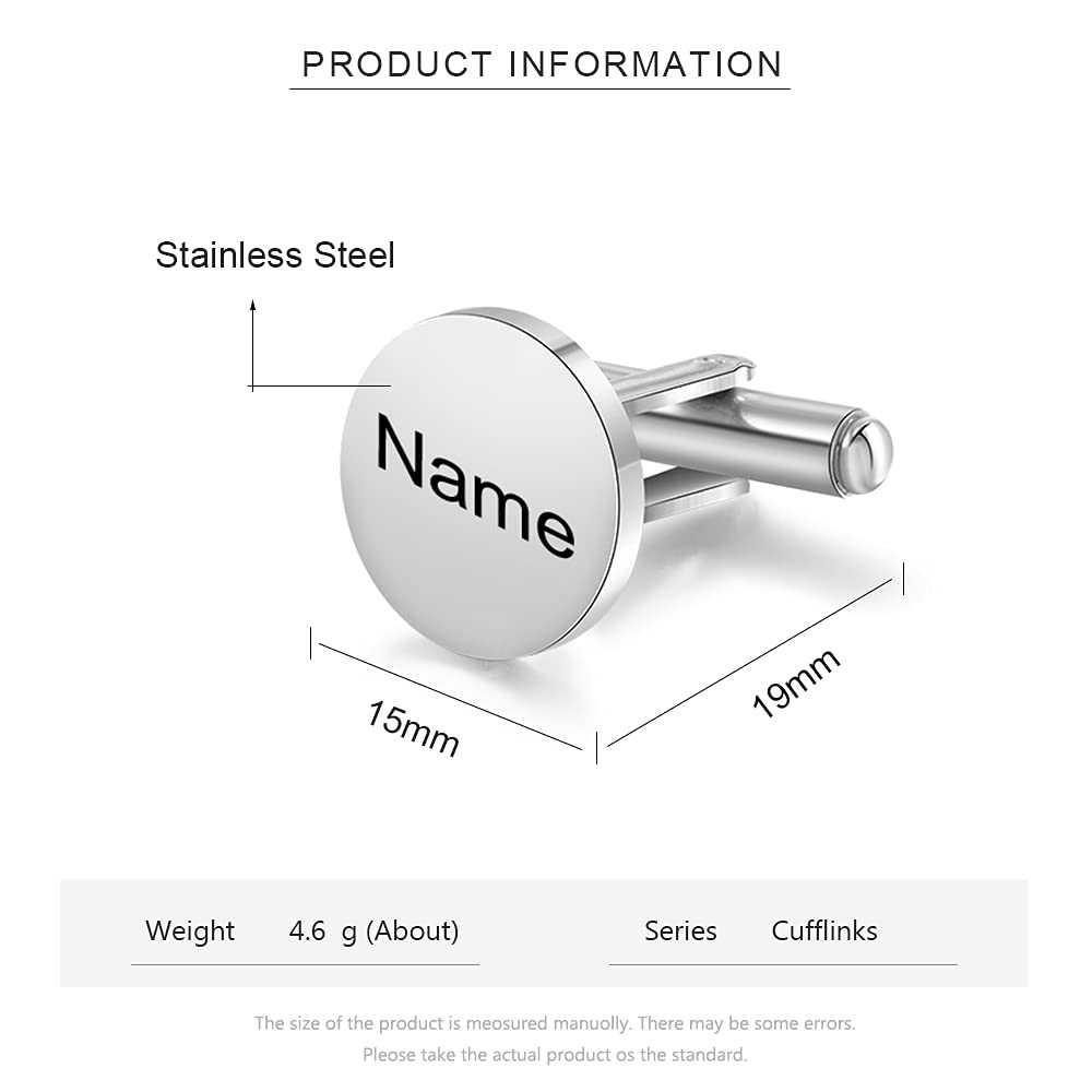 Personalized Men's Cufflinks With Name Engraved Dazzle Tuxedo Cuff links Gifts As Wedding Father's Day,Men's Initial Letter Shirts Cufflinks 26 Alphabet Initial Letter Cufflinks (Style 2)