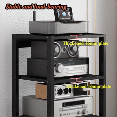 Stojak HiFi 4/5/6/7-poziomowy stojak na nośniki Komponent Stojak Stereo, Home Office Theatre Kuchnia Wieża Wideo Sprzęt Odtwarzacz Nagrywarka Odbiornik Jednostka Przechowywania, Konsola do gier