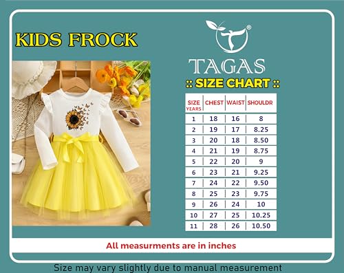 Image of TAGAS Girls' Princess Dress | Girl Floral Print Dress |Dresses birthdaydress for Babygirls |