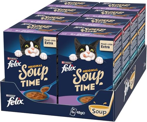 FELIX Soup Cibo Umido Complementare per Gatti Adulti con...