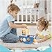 Promise Babe 5-in-1 Baby Wooden Activity Cube, Sea Ocean Montessori Toddler Toys for 1+ Year Old Boys Girls Gifts, Educational Learning Boat Toys for 1st Birthday Gifts for Kids