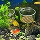 10 Stück Aquarium Pflanzenhalter mit Saugnapf, Aquarium Deko aus Acryl Wasserpflanzentopf Lebendfutter Aquarium Zubehör für Wurm Feeder Boden Futterschale