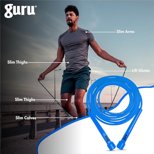 Image of GURU Skipping Rope, Adjustable Jumping Rope For Men & Women & For Kids Ideal For Gym /Exercise Rope For Workout