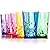 19 oz Unbreakable Premium Drinking Glasses - Set of 6 - Tritan Plastic Cups - BPA Free - 100% Made in Japan (Assorted Colors)