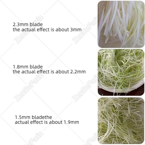 Commercial Electric Scallion Shredder Machine - Auto Stainless Steel Spring Onion & Vegetable Cutter, 1.5/1.8/2mm Options, 5cm Feed for Chili, Beans, Garlic, Celery