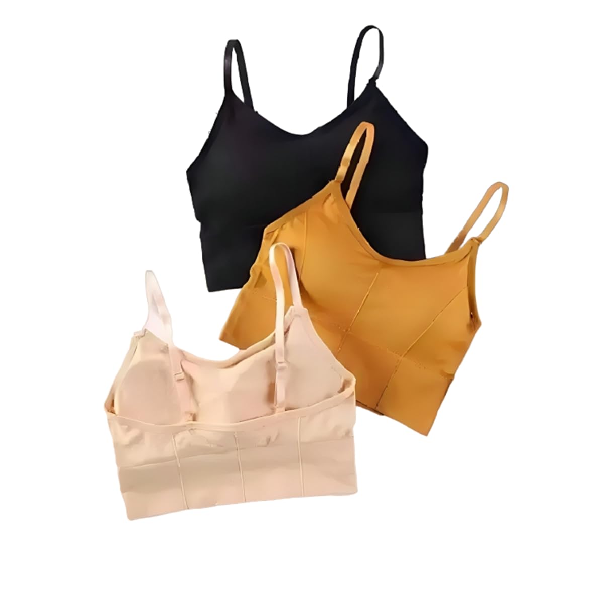 crusila Push Up Wire Free Women Bra – Ultimate Comfort, Seamless Design, Adjustable Fit and Supportive Everyday Wear – Stylish and Breathable Bras for Women and Girls, Sports Yoga Crop Top, Pack of 3-picture-52
