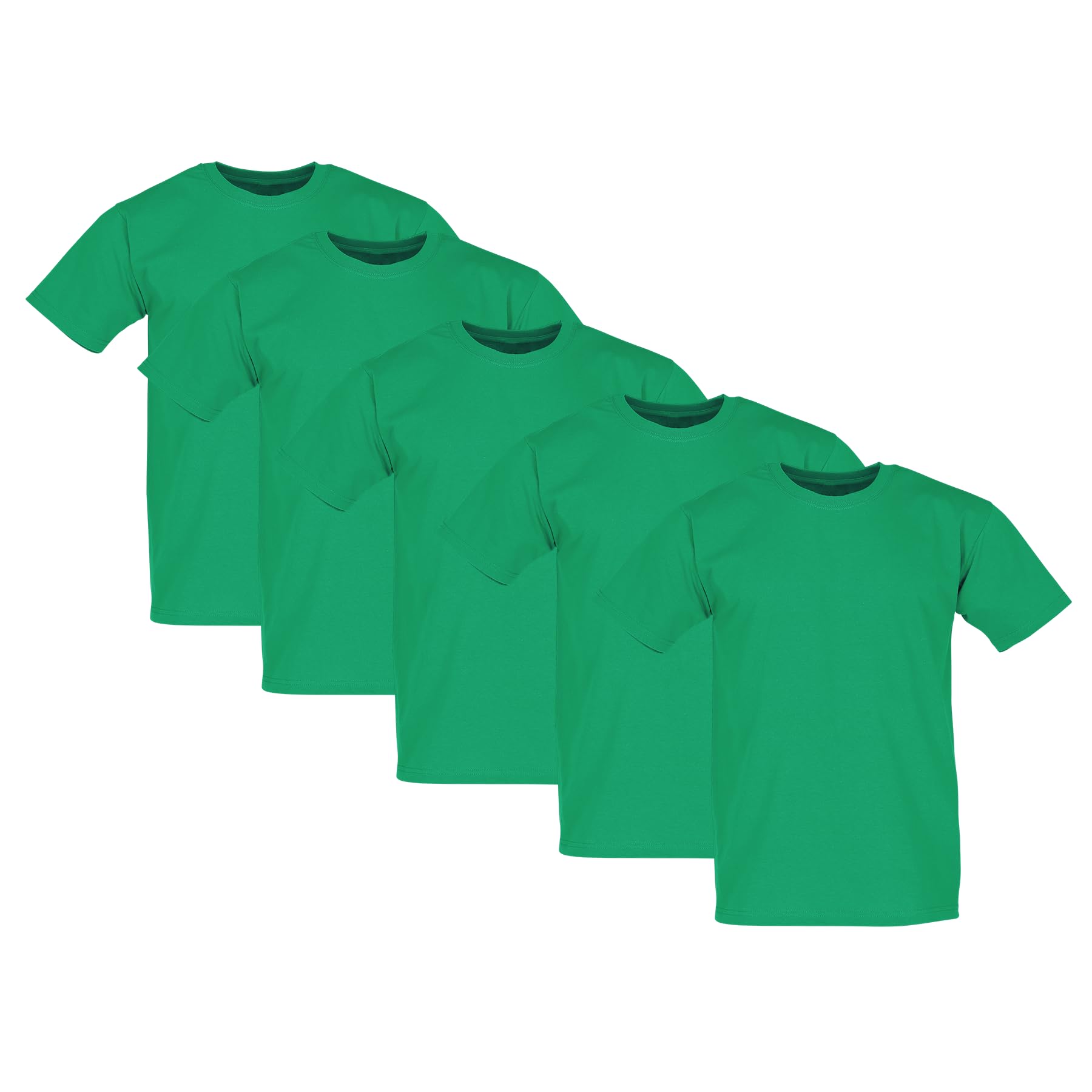 Fruit of the Loom Valueweight Men's T-Shirt, Pack of 5, Kelly Green, XL