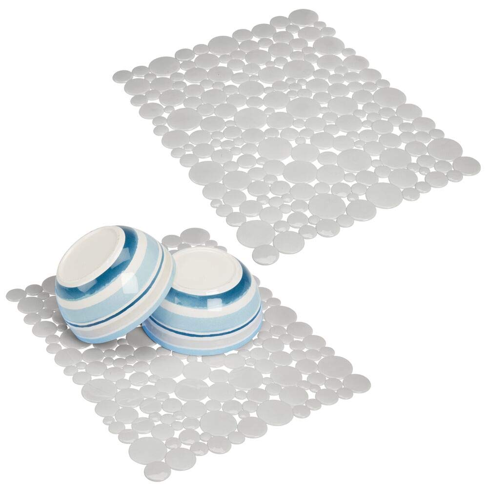 Buy mDesign Set of 2 Adjustable Sink Mat Large Kitchen Mat