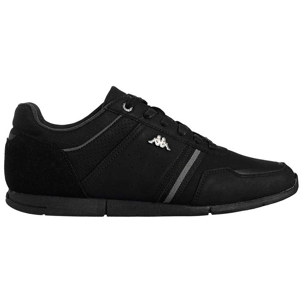 Kappa Men's Tyler Low-Top Sneakers, Black, 10 UK