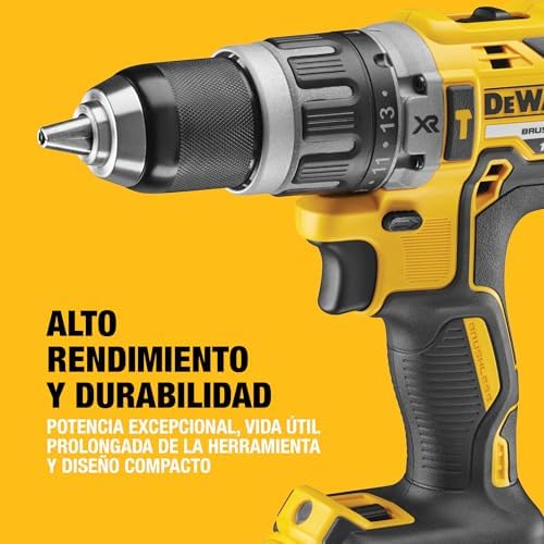Bild 1 - DEWALT XR 18 Volt Akku Schlagbohrschrauber (Bürstenloser Motor, 2-Gang Vollmetallgetriebe, max. Drehmoment 70 Nm, 15 Drehmomentstufen, 2x 18 Volt / 5 Ah Li-Ion Akkus und Ladegerät), DCD796P2-QW