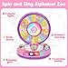 Learning Toy for 1 Year Old Girls, Interactive Spin and Sing Musical Toys for Toddler 12-18 Months, Learning Games with Alphabet and Animals Sounds, Christmas Birthday Gifts for Baby Ages 1-3
