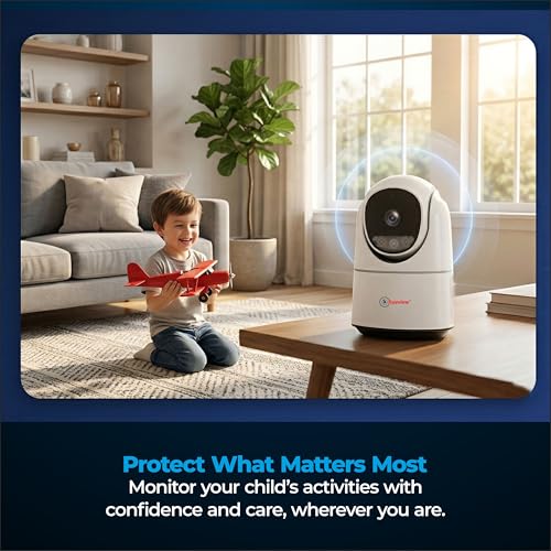 Image of Trueview 3MP Wi-Fi ATC Robot Camera | BIS-ER (STQC Certified) WiFi CCTV Camera | All Time Color Night Vision | Pan Tilt | Smart Tracking | 2-Way Audio | Memory Card & Cloud | Alexa | T18296S