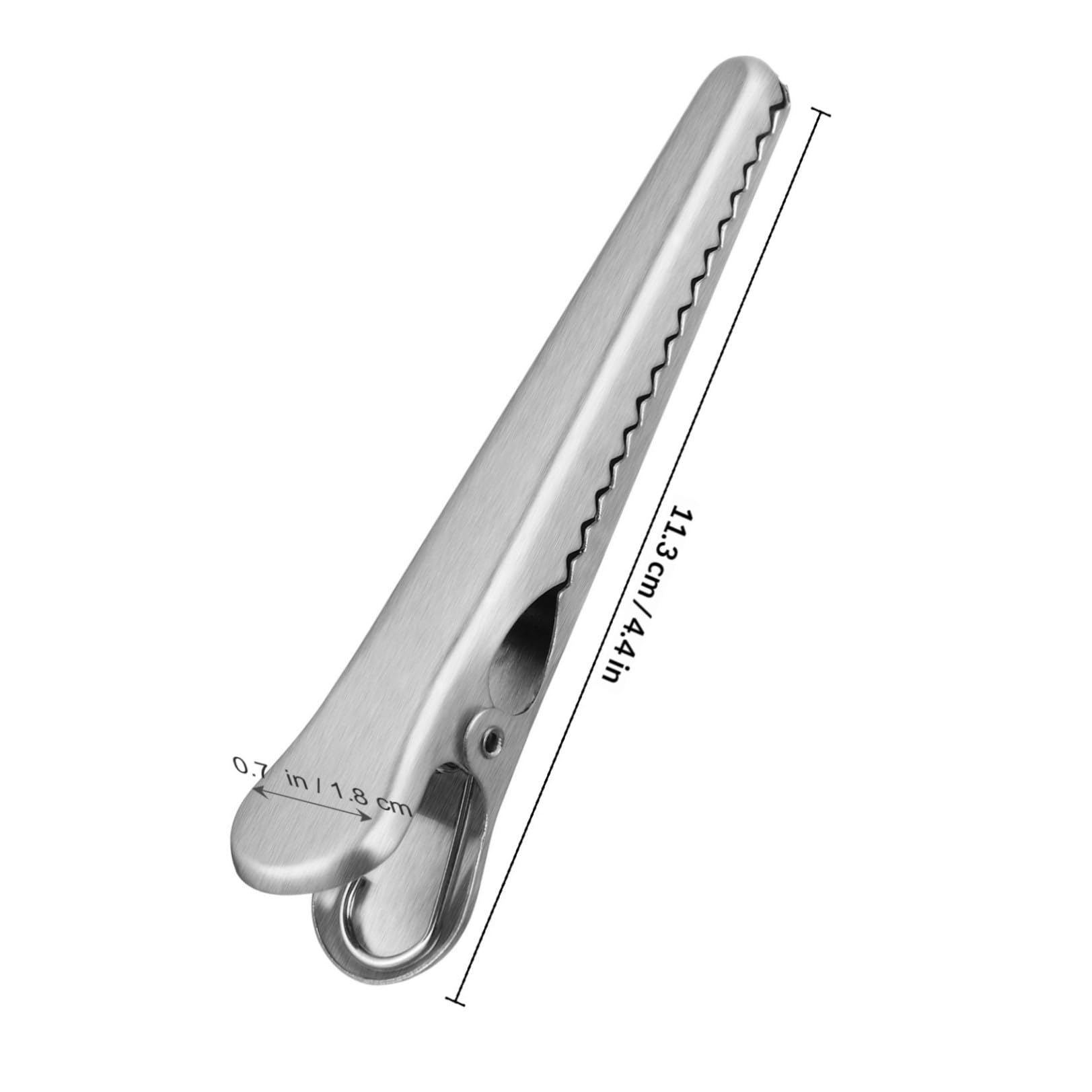 Clip Chiusura Pratica e Resistente per Sigillare Sacchetti Alimentari in Acciaio Inossidabile 6 Pezzi per Cucina e Casa, Fermagli per Snack e Avena