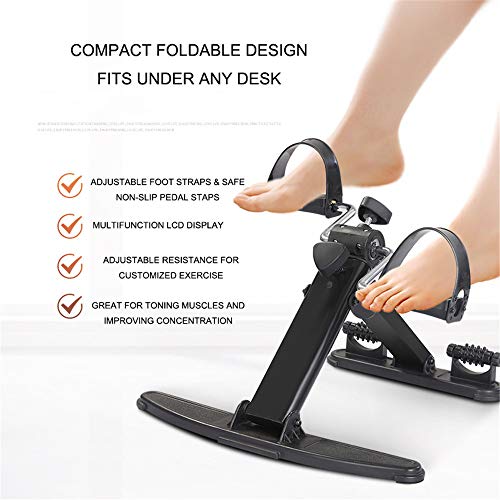 Mini Bike Plegable con Monitor LCD para Ejercicio de Piernas y Brazos miniatura 4