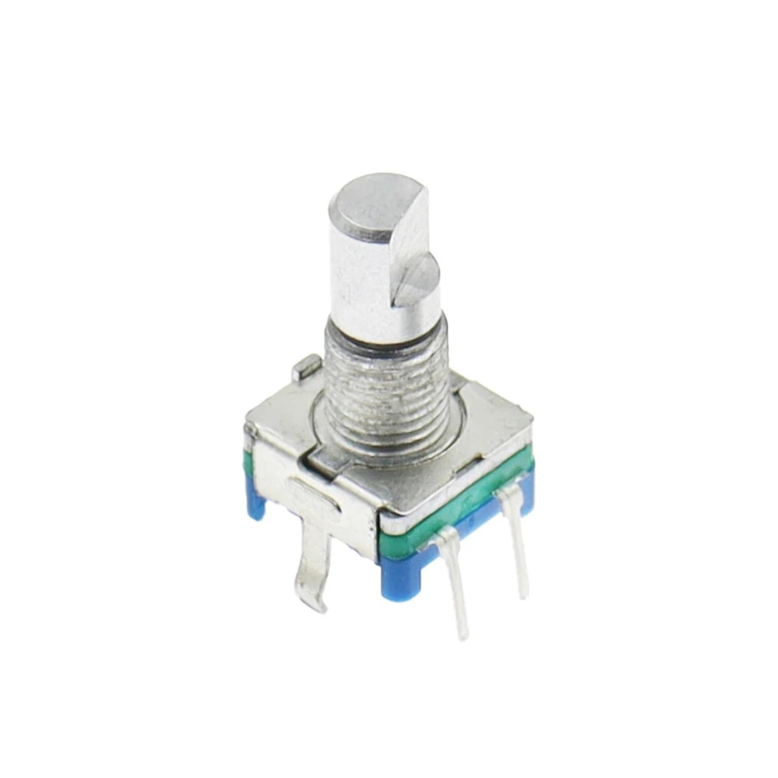 Encoder rotativo a 360 gradi a 20 posizioni EC11, 5 pin, impugnatura lunga 15/20 mm, con interruttore a pulsante integrato, 2 pezzi(15mm Half shaft)