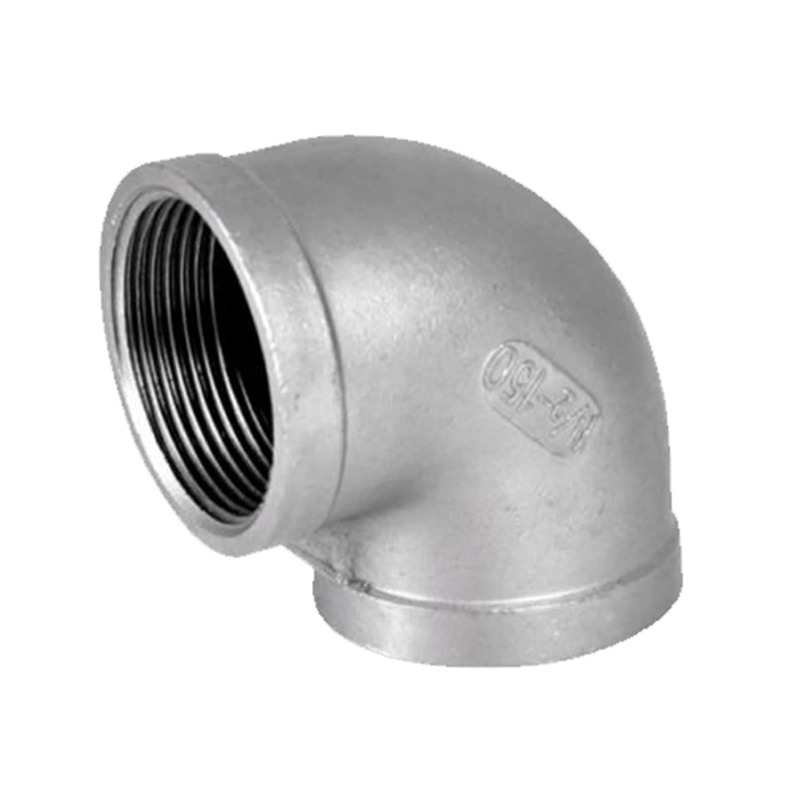New BSP Elbow 90 Degree Angled Stainless Steel 304 Female Threaded Pipe Fitting DN8 Water Gas Oil(0.75 Inch)