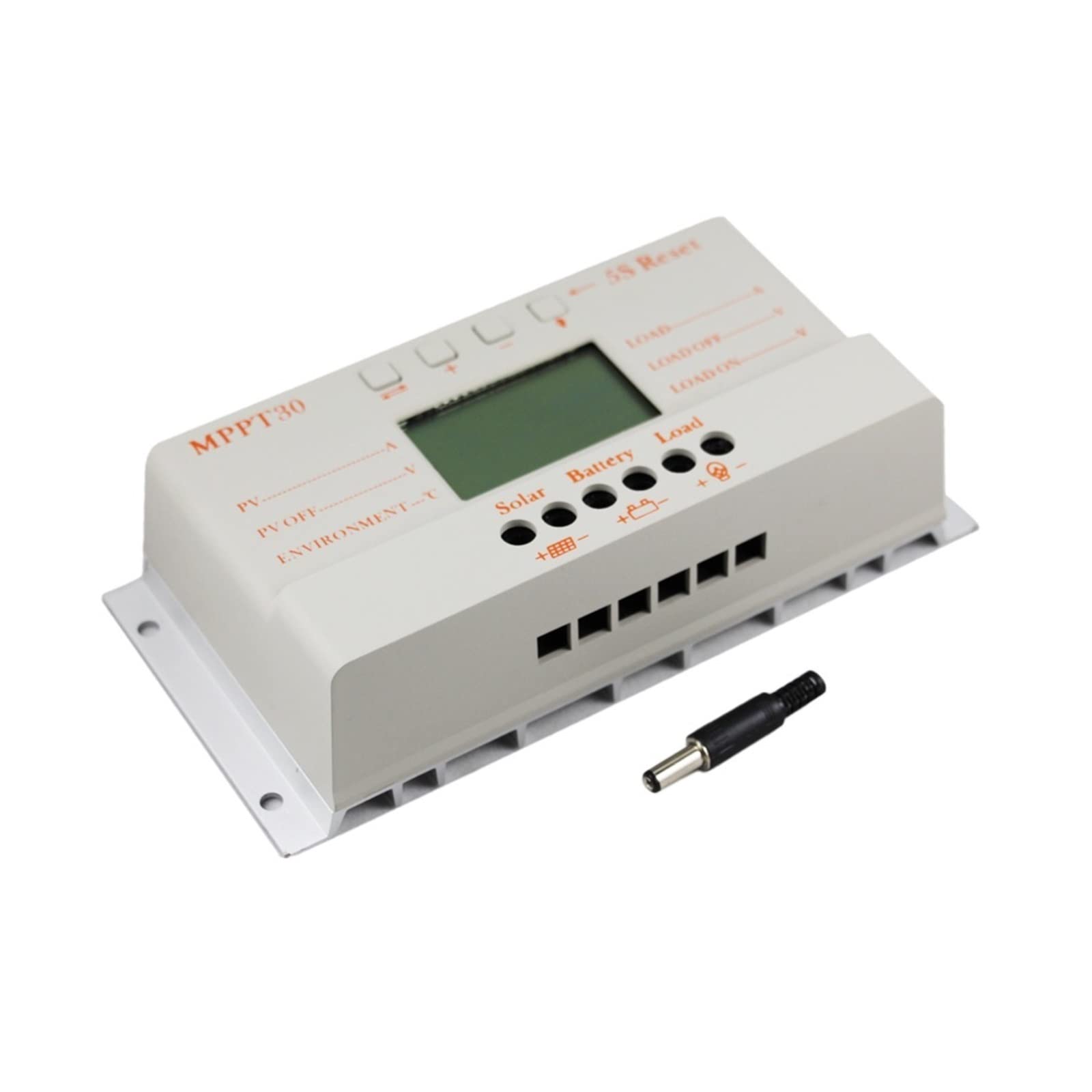 Regolatore Solare, MPPT 30A LCD Regolatore di Carica Solare 12V 24V Interruttore Automatico 30A Regolatore del Pannello Solare Con Display Luce di Carico E Timer Controller