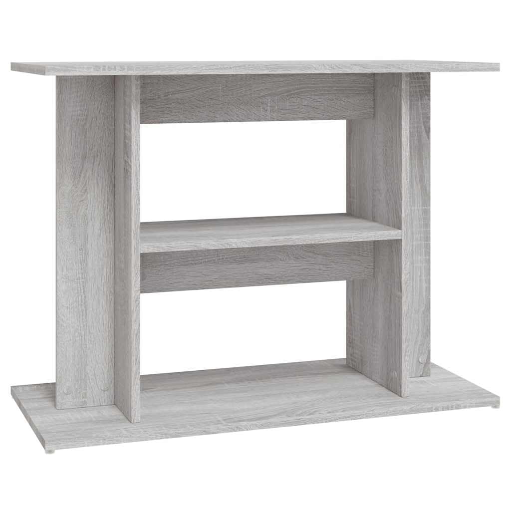 vidaXL Aquarium Stand with Storage - 3 Tier Grey Sonoma Stand in Engineered Wood - Ideal for Fish Tanks and Aquatic Plant Displays