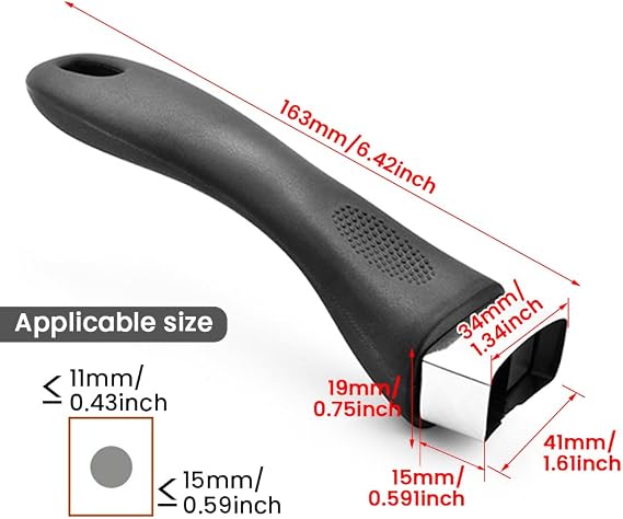 Scald-Proof Long Handle Pans Replacement Grip Cookware Pot Lid Handle with Screw, Kitchen Accessory