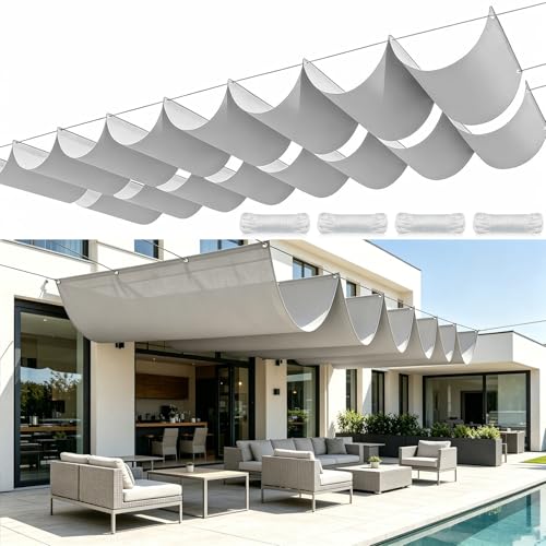 Voile ombrage rectangulaire imperméable et résistant aux intempéries