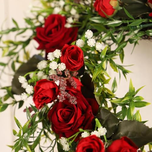 Couronne de porte extérieure et guirlande décorative de Noël et Pâques - 8