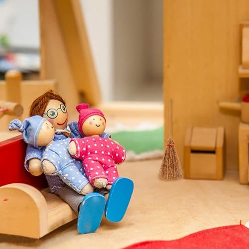 Miniatura 3 de Miniescobas de paja artificiales en miniatura, 15 piezas de escobas en miniatura con cuerdas rojas para Navidad, muñeco de nieve, Halloween, paja,