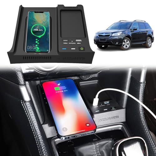 Chargeur voiture sans fil haut de gamme Subaru Forester console QI 15W