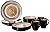 American Atelier 6203-16 Markham Square Casual Round Dinnerware Set – 16-Piece Stoneware Party Collection w/ 4 Dinner Salad Plates, 4 Bowls & 4 Mugs – Unique Gift Idea, 11x11x4, Brown