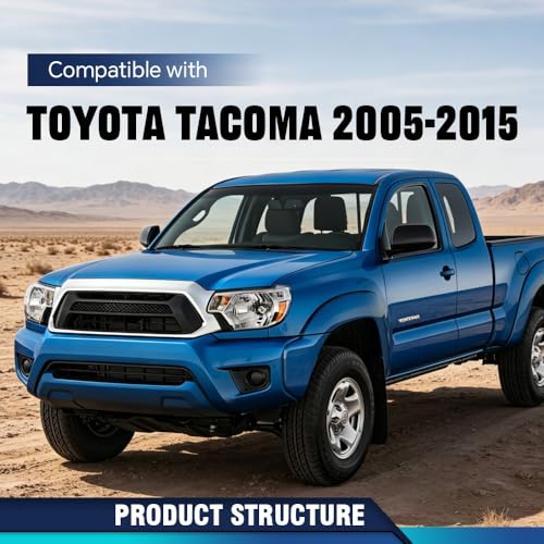 Image of PIT66 2PCS Molded Mud Flaps with Screw, Fit Toyota Tacoma 2005-2015 | 2PCS Heavy Duty Molded Mud Flaps with Screw, Fit Toyota Tacoma 2005-2015, Splash Guards Mudguard Front Molded Mud Flaps