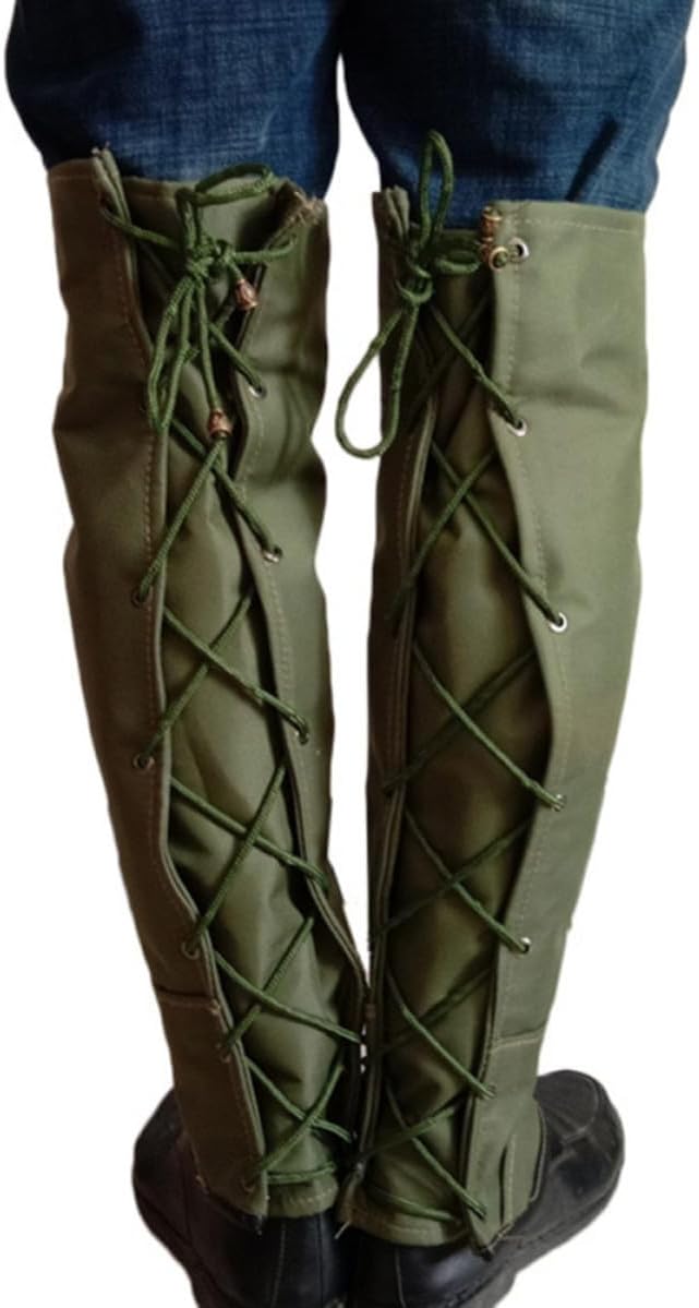 TEHAUX Outdoor Leg Protective Sleeve Canvas Green Anti Scratch