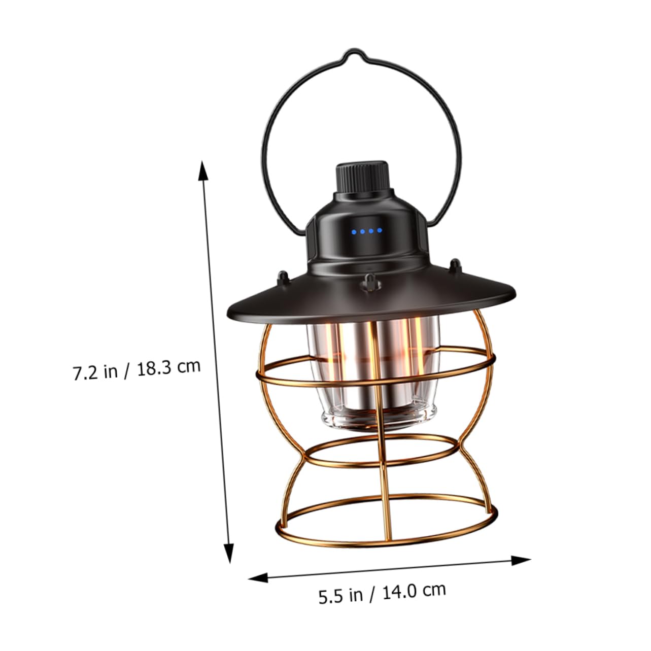 Ładowanie świateł kempingowych Wisząca lampa kempingowa LED z akumulatorem, 18,3 x 14 cm