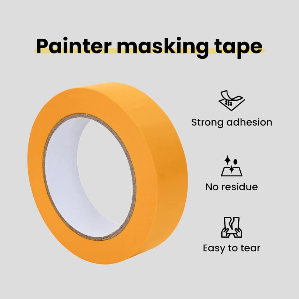 vidaXL Taśmy Maska Malarska 50 szt. Żółty 19 mm x 50 m Papier