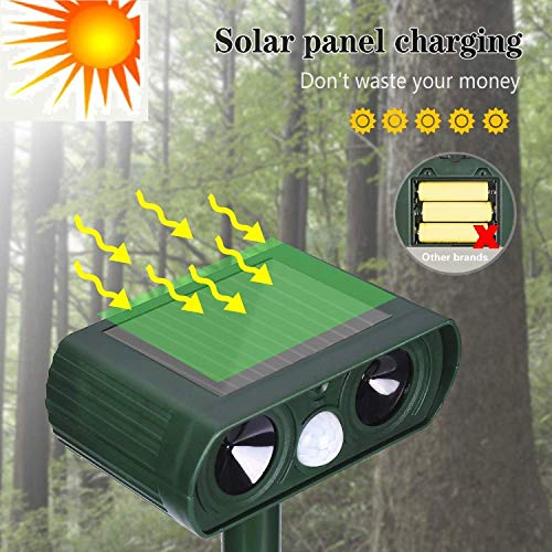 N3 ZELEK Katzenabweisendes Ultraschall Schädlingsbekämpfungsmittel Cat Scarer Fox Abschreckung STARKE Solarbatterie Cat Abschreckungsgarten UPGRADE Hundebett Garden Fox Repellent Tier Vogelschrecken - Afbeelding 3