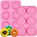SAKOLLA 3D Bee Soap Molds - Round Honeybee Silicone Molds for Homemade Soaps, Lotion Bar, Jello, Bath Bomb, Beeswax, Resin, Chocolate and Dessert (Pink)