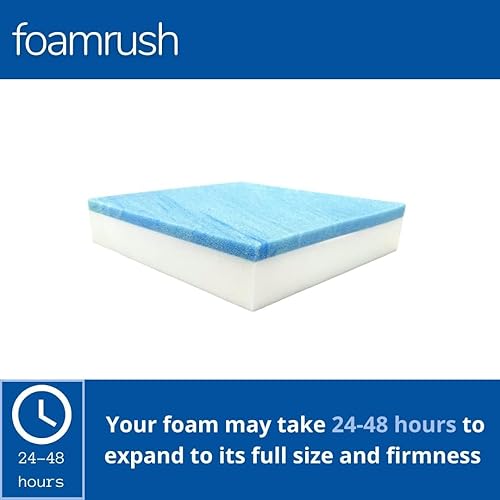 Miniatura 3 de FoamRush Cojín de espuma para tapicería de alta densidad de 1 x 36 x 36 pulgadas (cojín cuadrado de espuma para sillas de comedor, reemplazo de