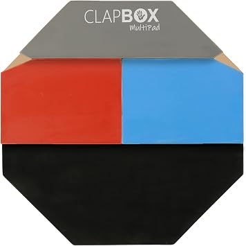 Clapbox Multipad Drum Practice Pad - 4 Different surfaces, 12 inches Practice Pad Only