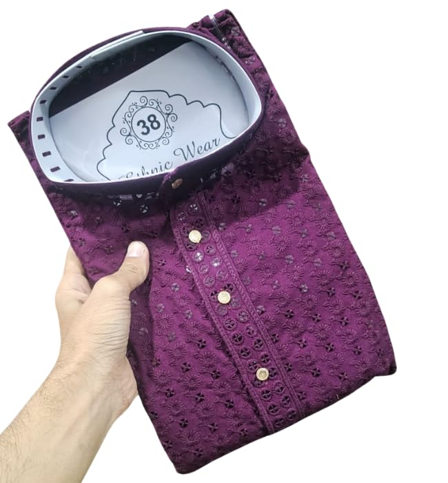 Men's Cotton Blend Embroidery Kurta, Ethnic Wear (Only Kurta) - Review, Price and Buying Guide