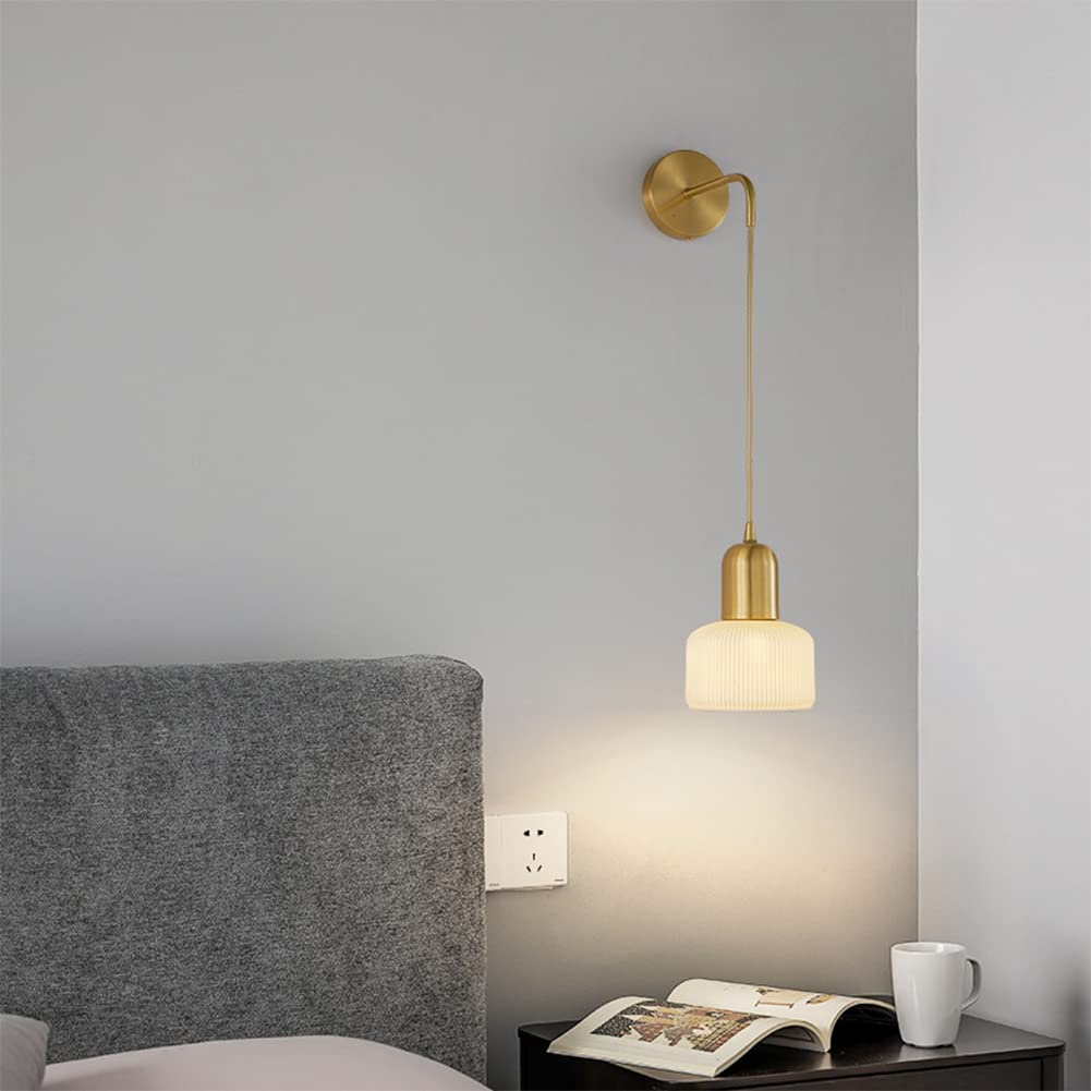Applique Murale Interieur LED 12W 3000K Blanc Chaud Céramique Lampe Murale Moderne Eclairage Décoration Lumière Luminaire Mural Pour Chambre Bureau Salon Escalier Couloir Hôtel Bar, Blanc