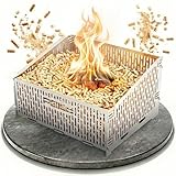 MONTAGE FACILE – Le Panier Brûleur à Granulés a des bords lisses & grâce au mécanisme Click, le Panier Granule pour Poele a Bois est vite monté. Dans l'ensemble, un Panier Bruleur a Granulés pour Cheminée durable.