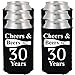 Shop4Ever Cheers & Beers to 30 Years Can Coolie Birthday Drink Coolers Coolies Black - 12 Pack
