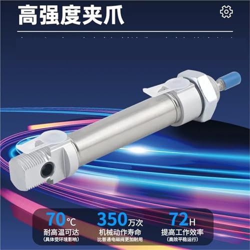 Cylindre pneumatique DSNU-20 en acier inoxydable double effet - 4