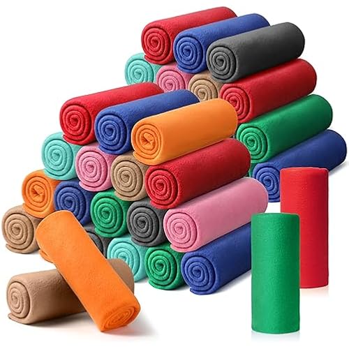 Kinlop 40 Packs Fleece Throw Blankets Bulk 60x50 Inch Soft Plush