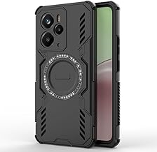 Lustree Back Cover Armor Case for Redmi Note 14 5G - Shockproof TPU+PC Hard Cover with Magnetic Function for Redmi Note 14 5G - Black