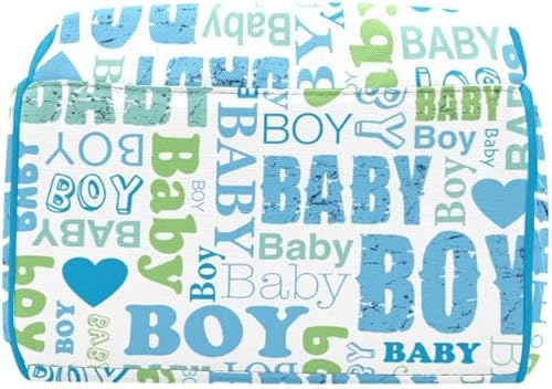 Miniatura 5 de Mochila de pañales personalizada para niñas, niños, bebés, niños, regalo con letras azules, lo mejor espaciosa bolsa de pañales impermeable para