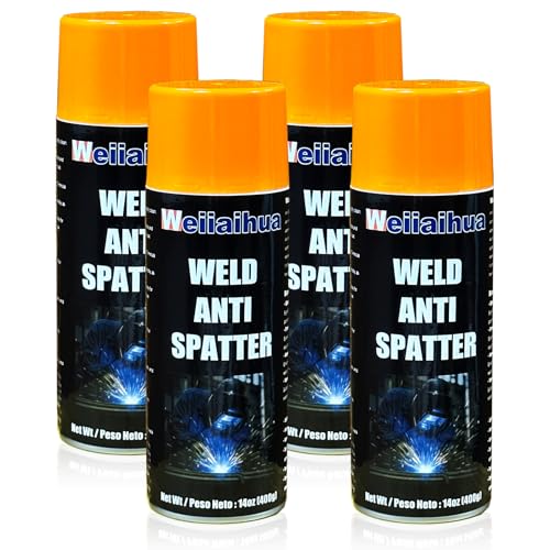 Anti Spatter Welding Spray (4 x 14oz), Spatter Prevention for TIG and MIG Welding, 450ml x 4 Packs