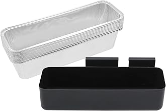LS'BABQ Grease Cup Catcher Holder with 10-Pack Disposable Foil Grill Drip Pans,BBQ Accessories for Camp Chef SG14 SG30 SG60 SG90 SG100 Professional Griddle