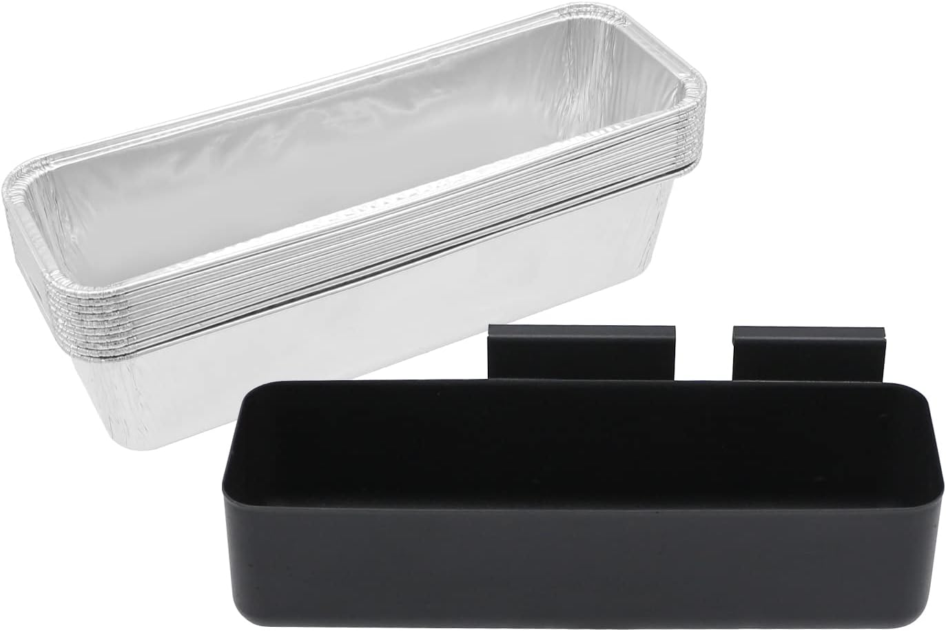 LS'BABQ Grease Cup Catcher Holder with 10-Pack Disposable Foil Grill Drip Pans,BBQ Accessories for Camp Chef SG14 SG30 SG60 SG90 SG100 Professional Griddle